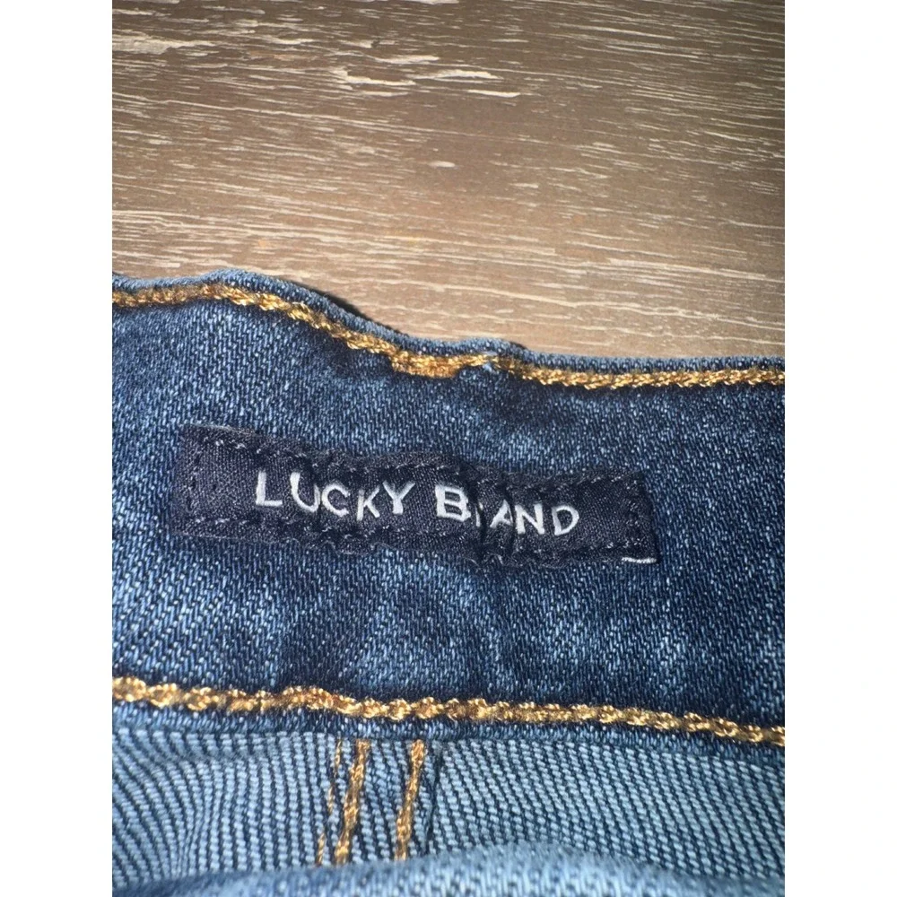 Lucky Brand 411 Athletic Taper Mens Blue Denim Jeans W32 L30 Medium Wash